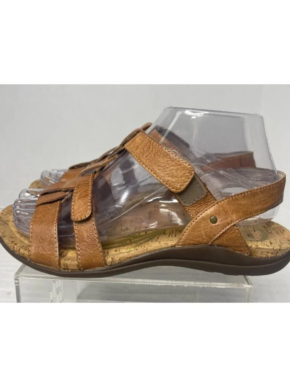 NEW Abeo B.I.O.System Bea-Braid Womens Tan Leather Sandals SZ 6M Comfort - Picture 2 of 9